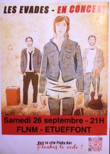 affiche concert les evades