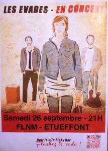 affiche concert les evades